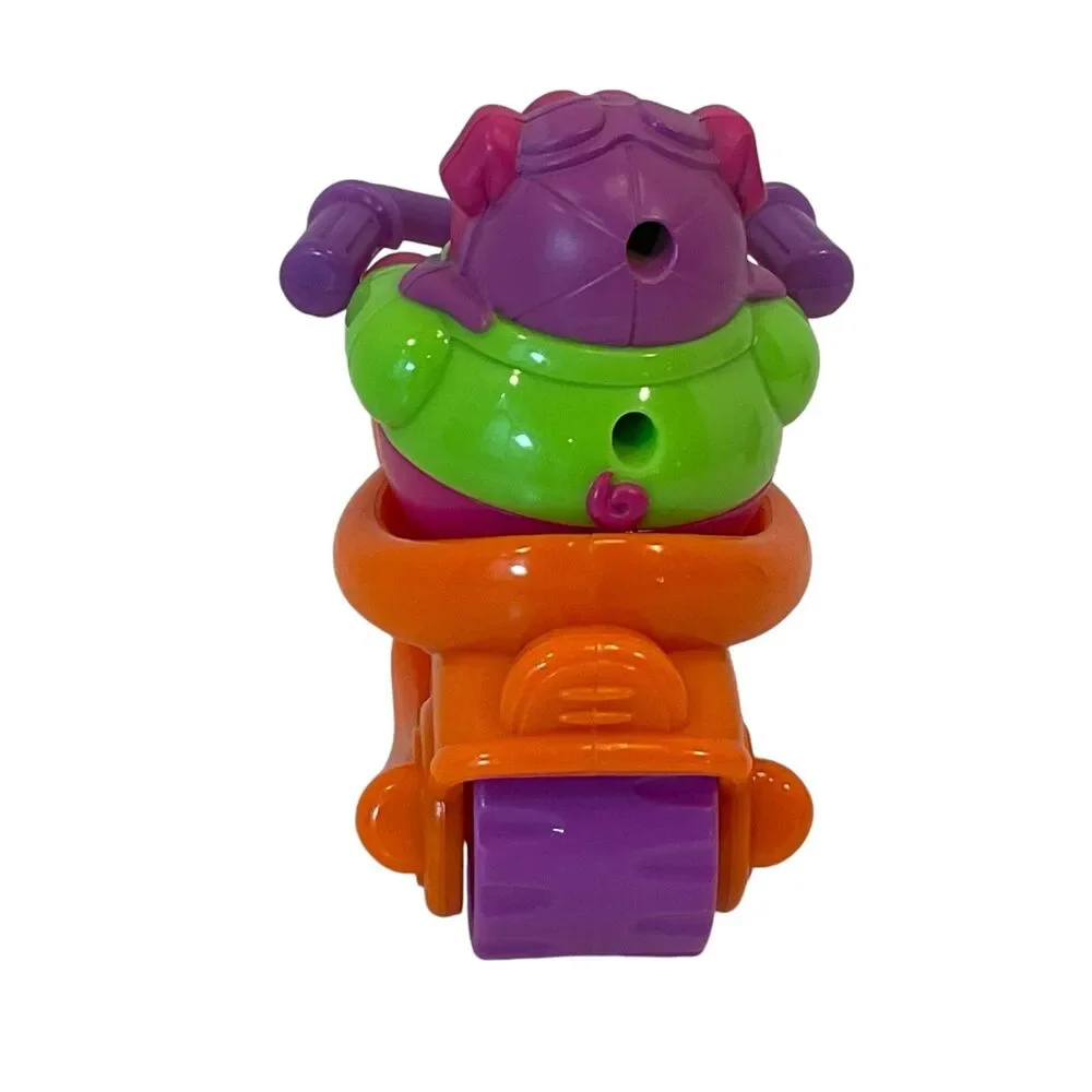 Hasbro Weebles Scooter & Riders Wobble Orange Motorcycle 2003 Playskool 3Pc Lot